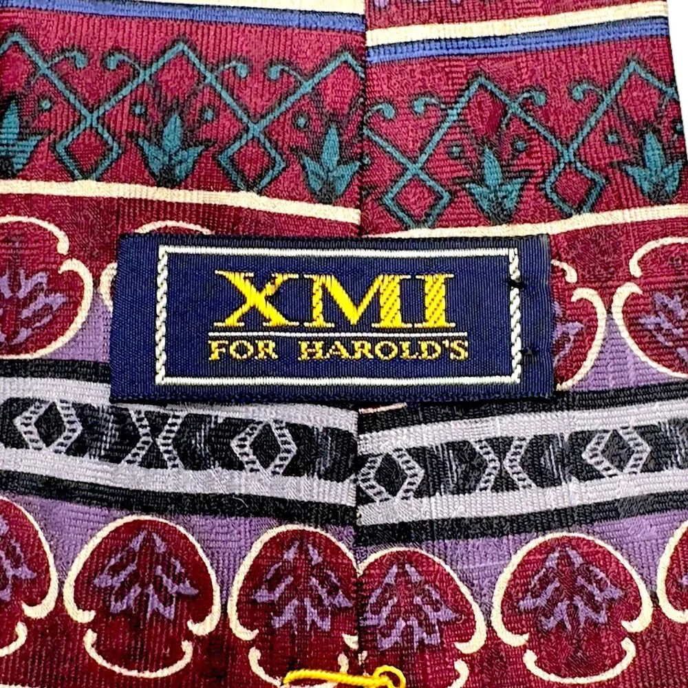 XMI for‎ Harolds Mens Silk Dress Tie Made in USA Geometric Design 58